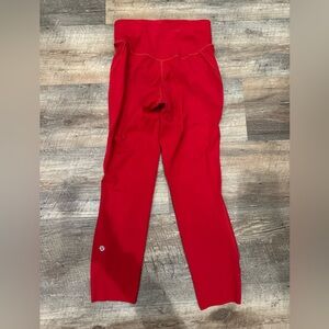 Red Lululemon leggings